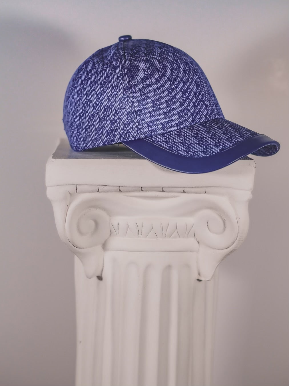 Designer Unisex-Adult Relaxed Fit Strapback Hat | Midnight Blue Rose Monogram