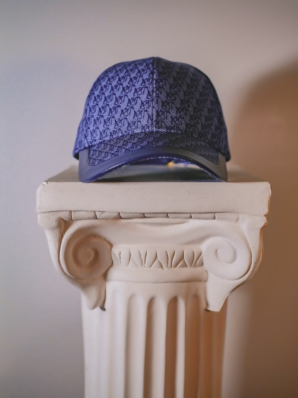 Designer Unisex-Adult Relaxed Fit Strapback Hat | Midnight Blue Rose Monogram